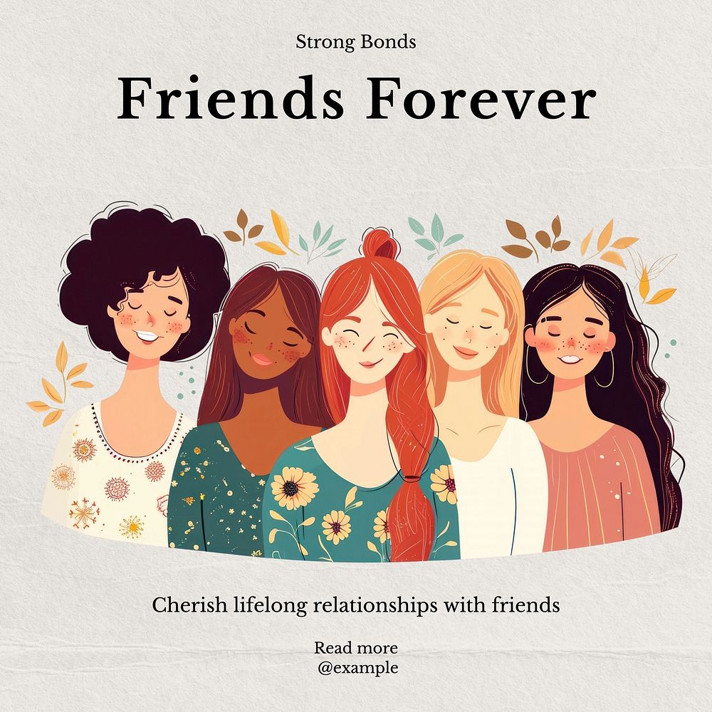 Friends forever Instagram post template