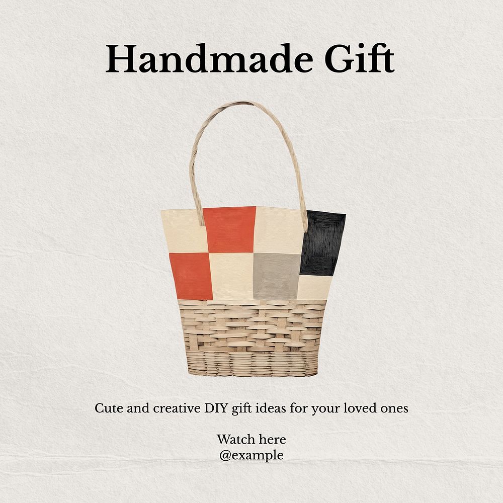 Handmade gift Instagram post template