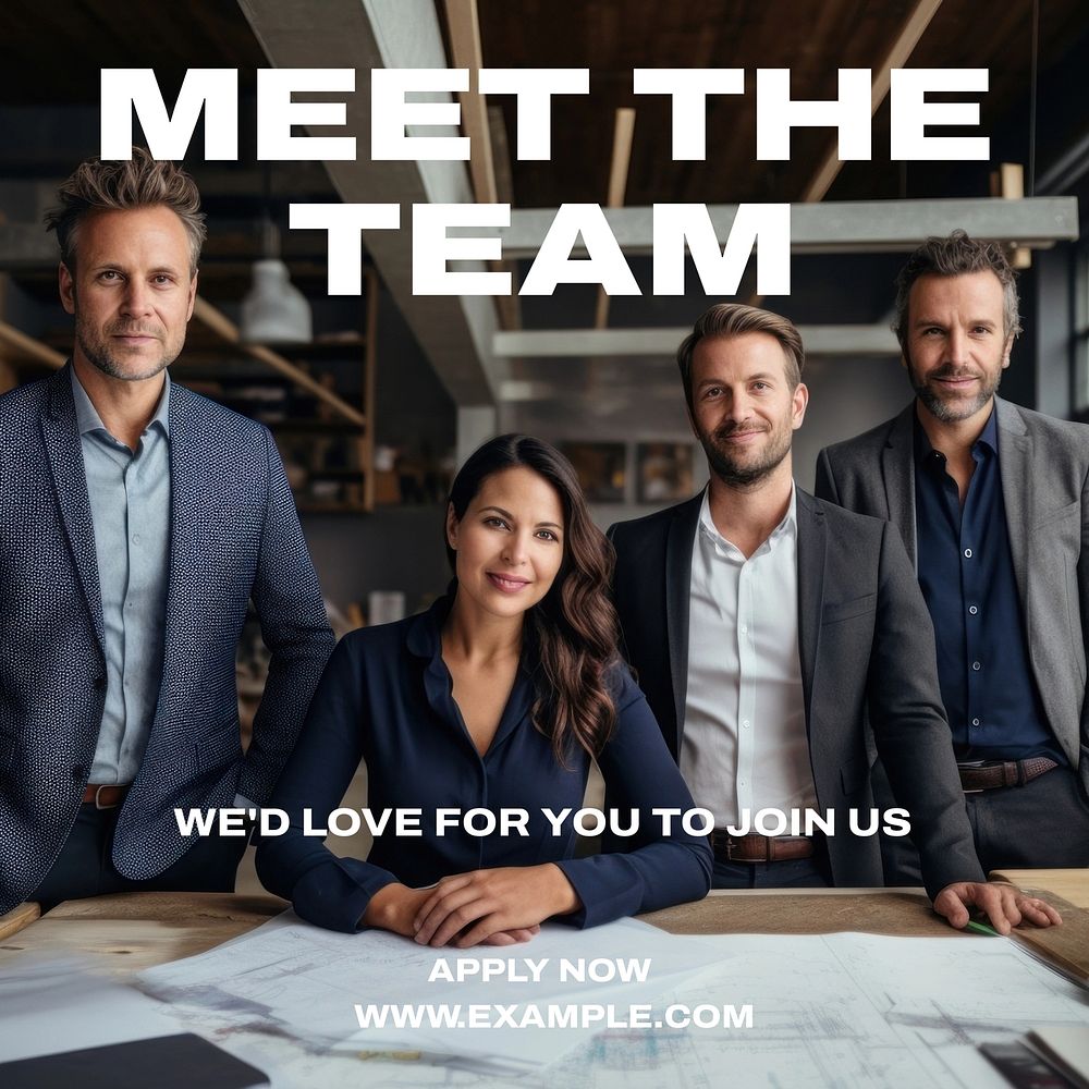 Meet the team Facebook post template