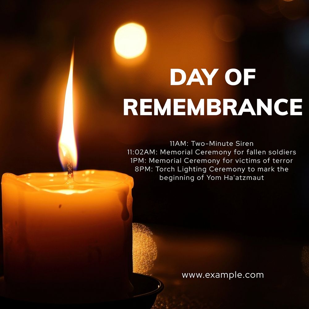 Day of Remembrance Instagram post template