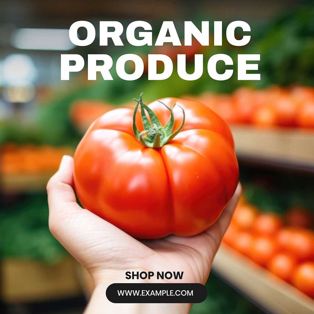 Organic produce Instagram post template