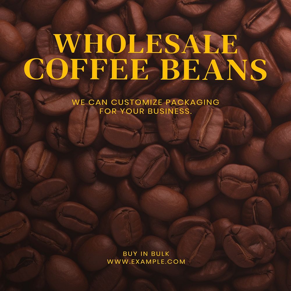Wholesale coffee bag Instagram post template