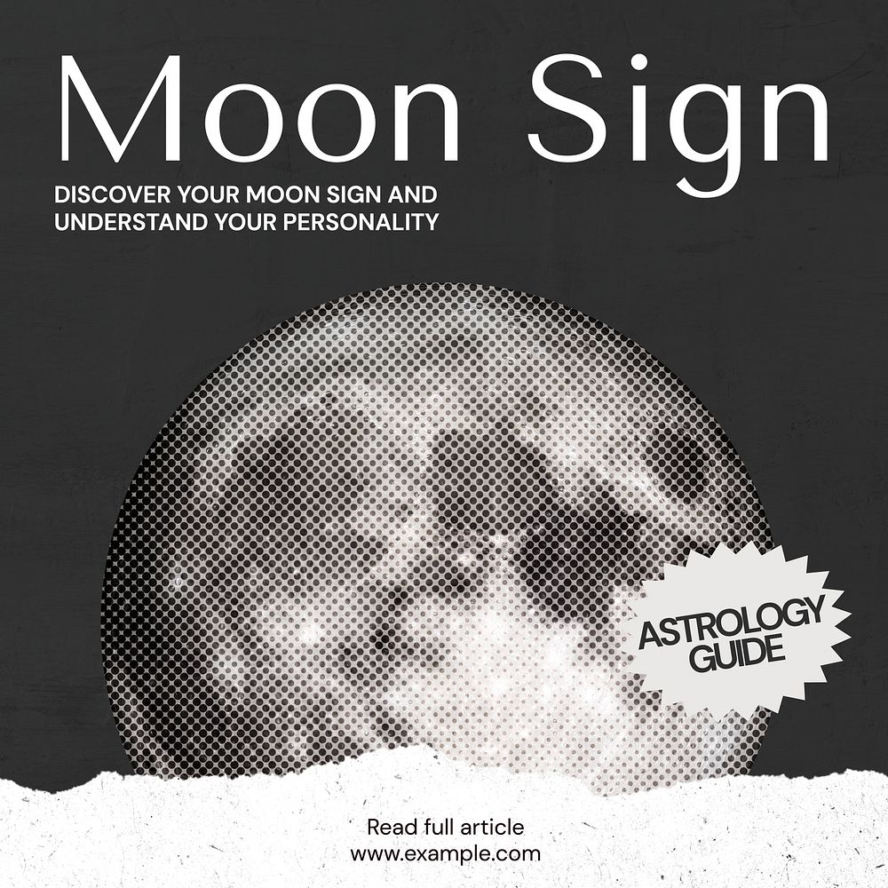 Moon astrology Instagram post template