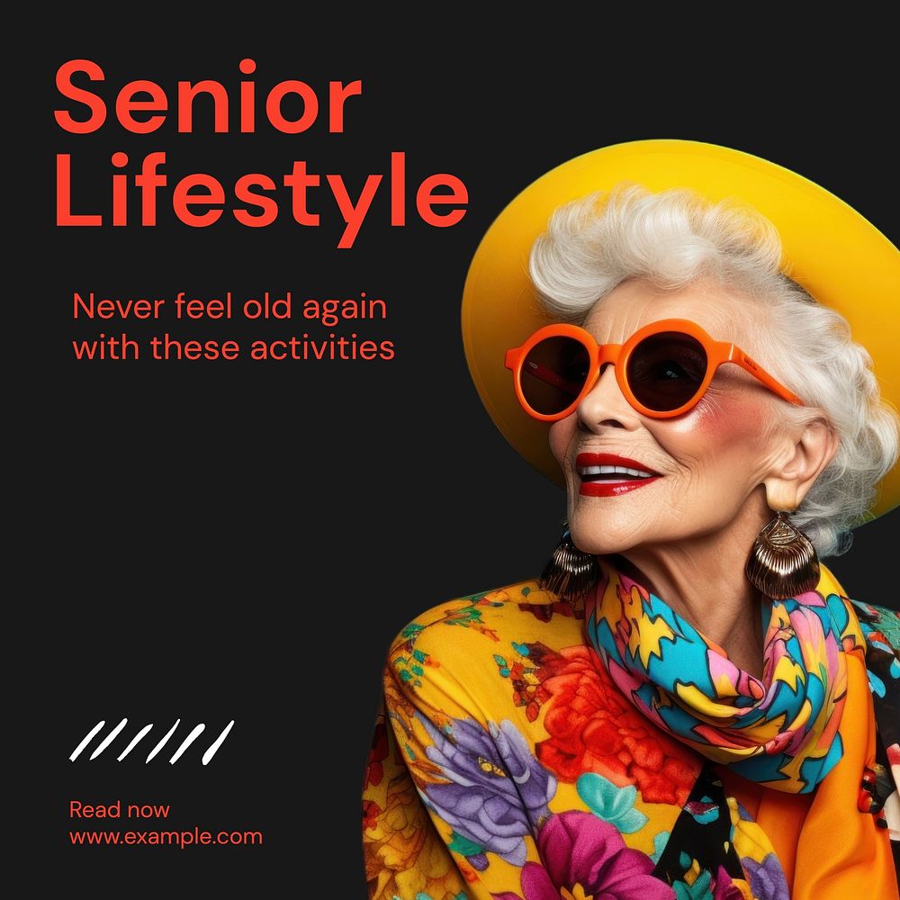 Senior lifestyle Instagram post template