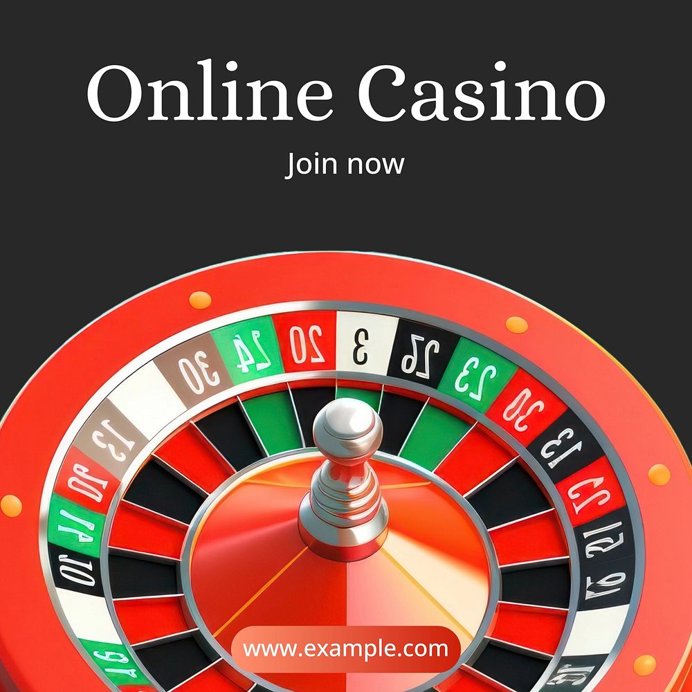 Casino online Instagram post template