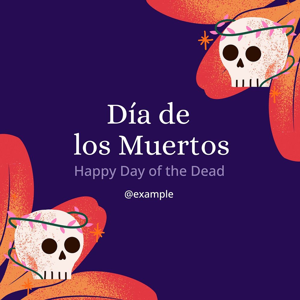 Day of the dead Instagram post template