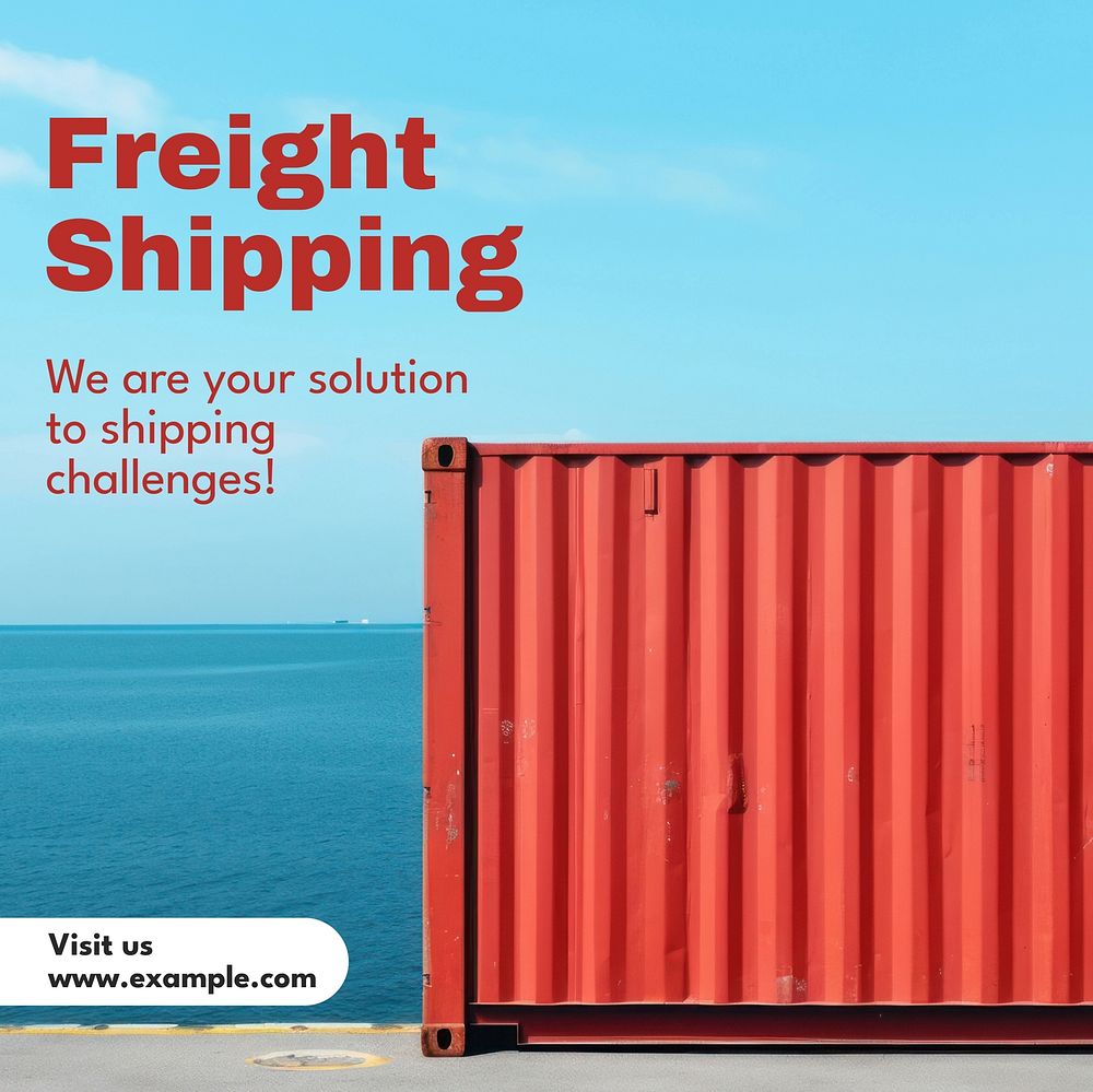Freight shipping Instagram post template