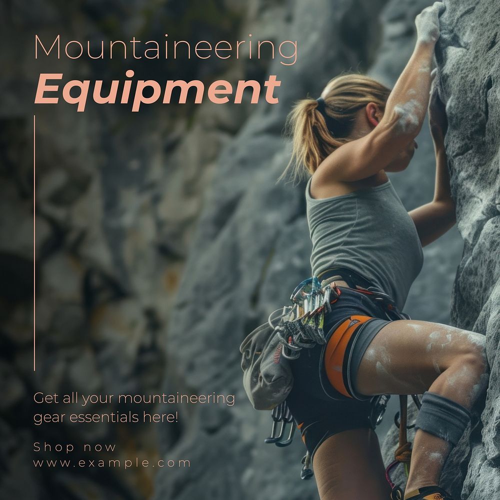 Mountaineering Equipment Instagram post template