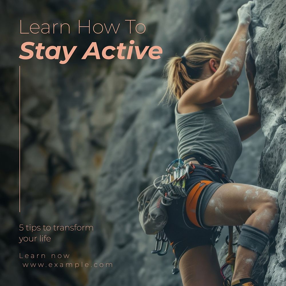 Exercise tips Instagram post template