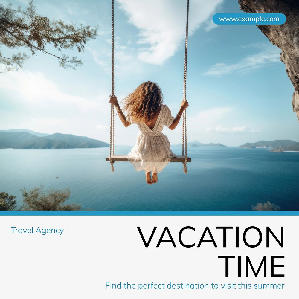 Vacation time Instagram post template