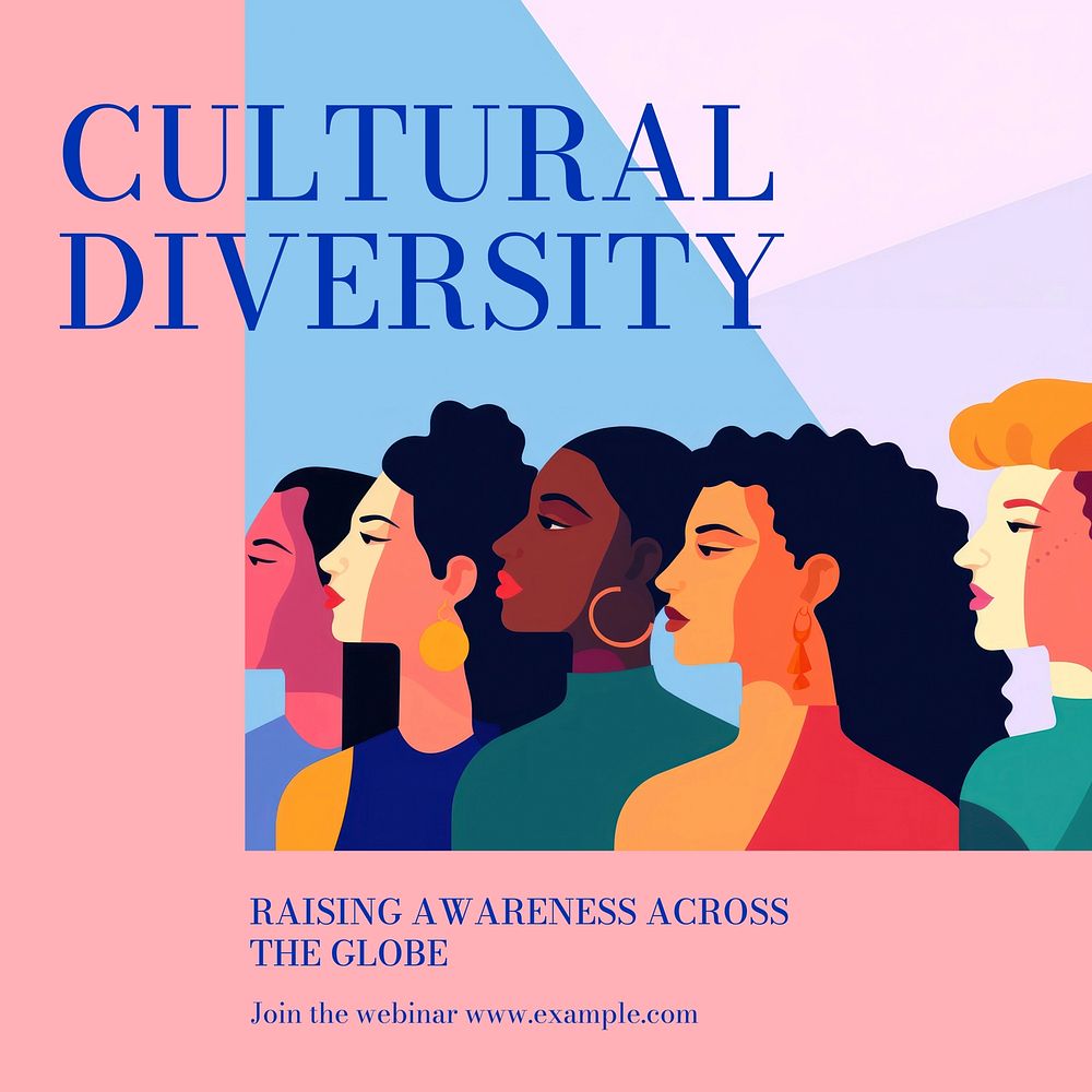 Cultural diversity Instagram post template
