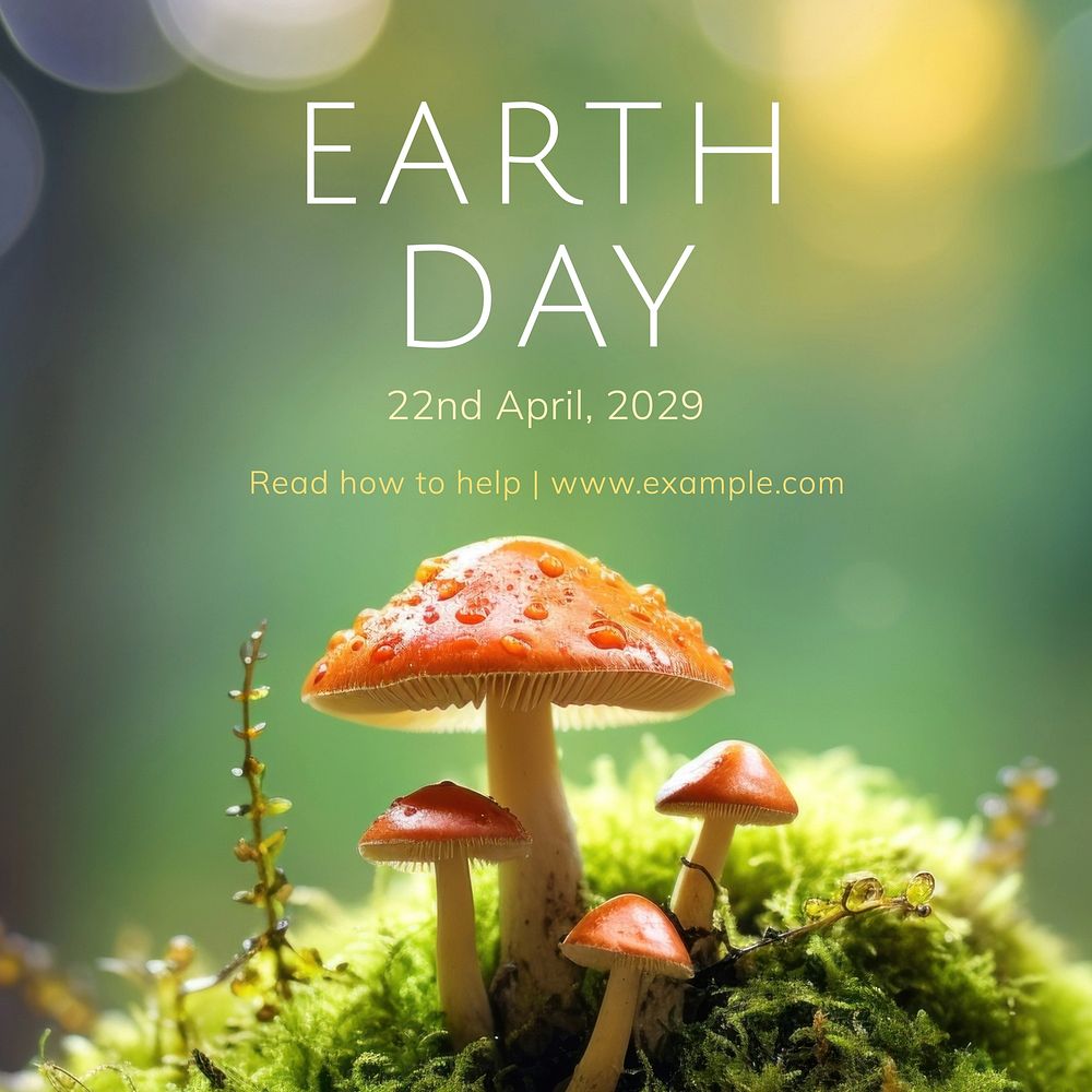 Earth day Facebook post template