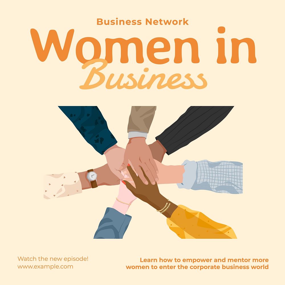 Women business empowerment Instagram post template