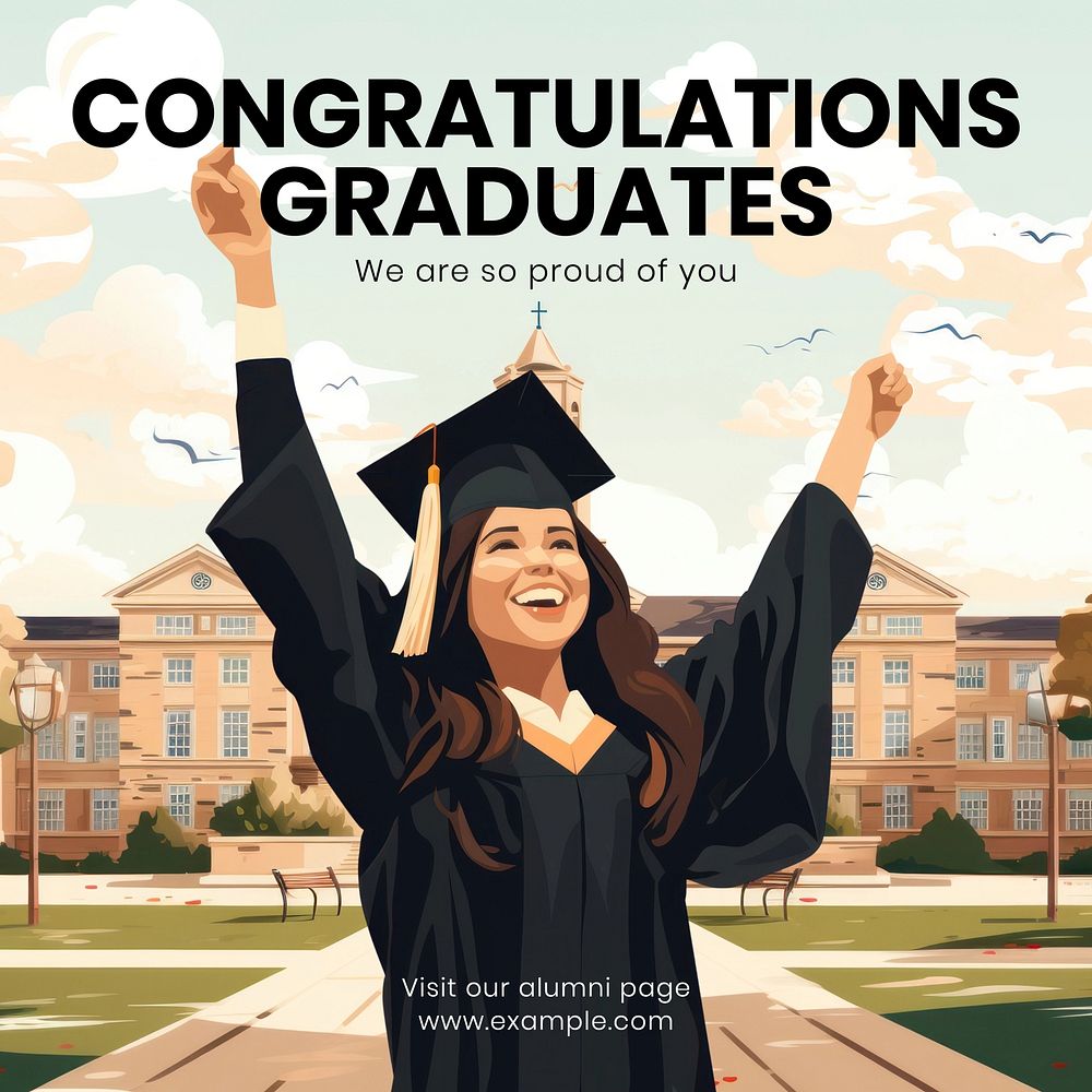 Congratulations graduates Instagram post template