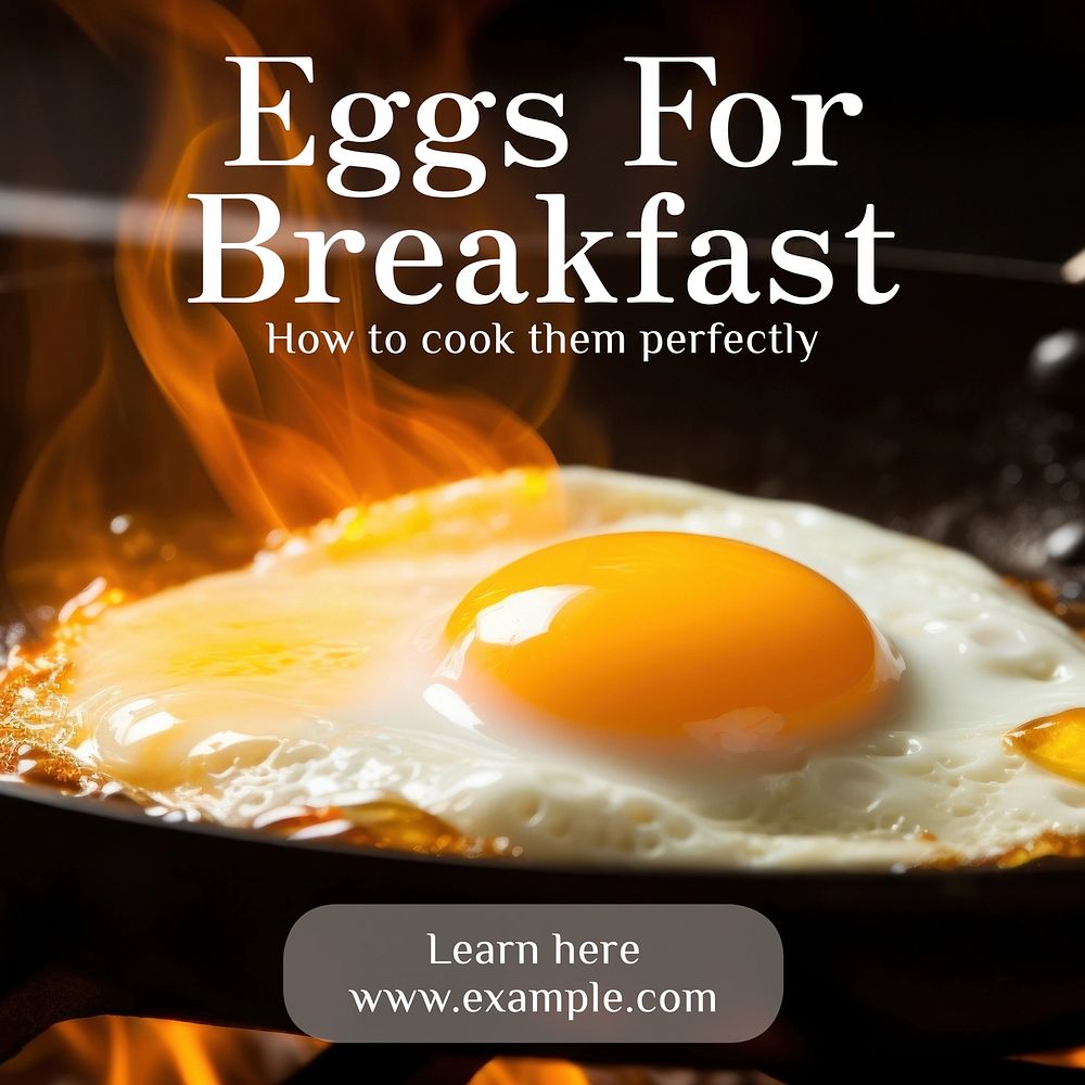 Egg cooking tips Instagram post template