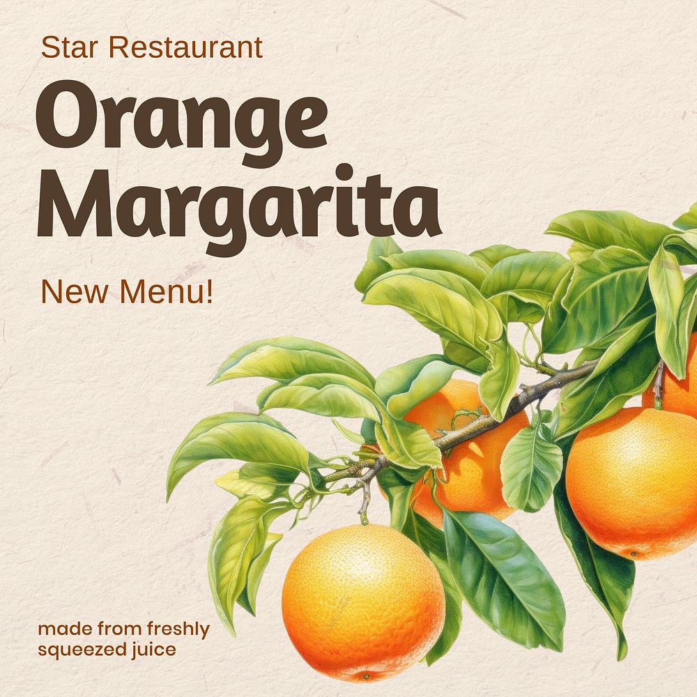Margarita menu Facebook post template