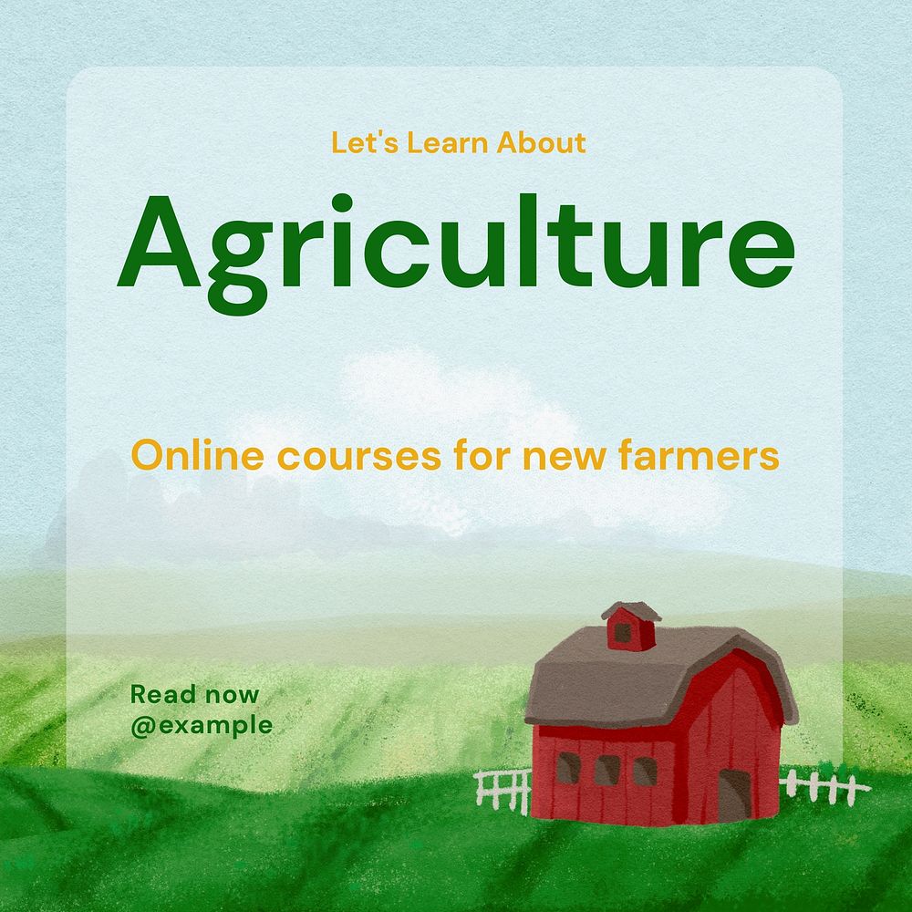 Agriculture class Facebook post template