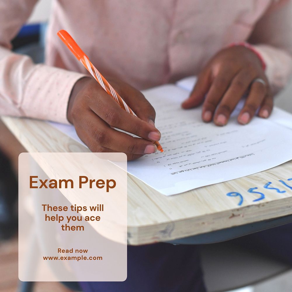 Exam preparation Instagram post template