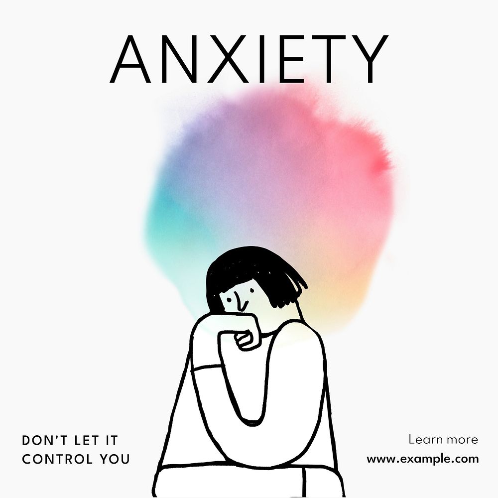 Anxiety Instagram post template