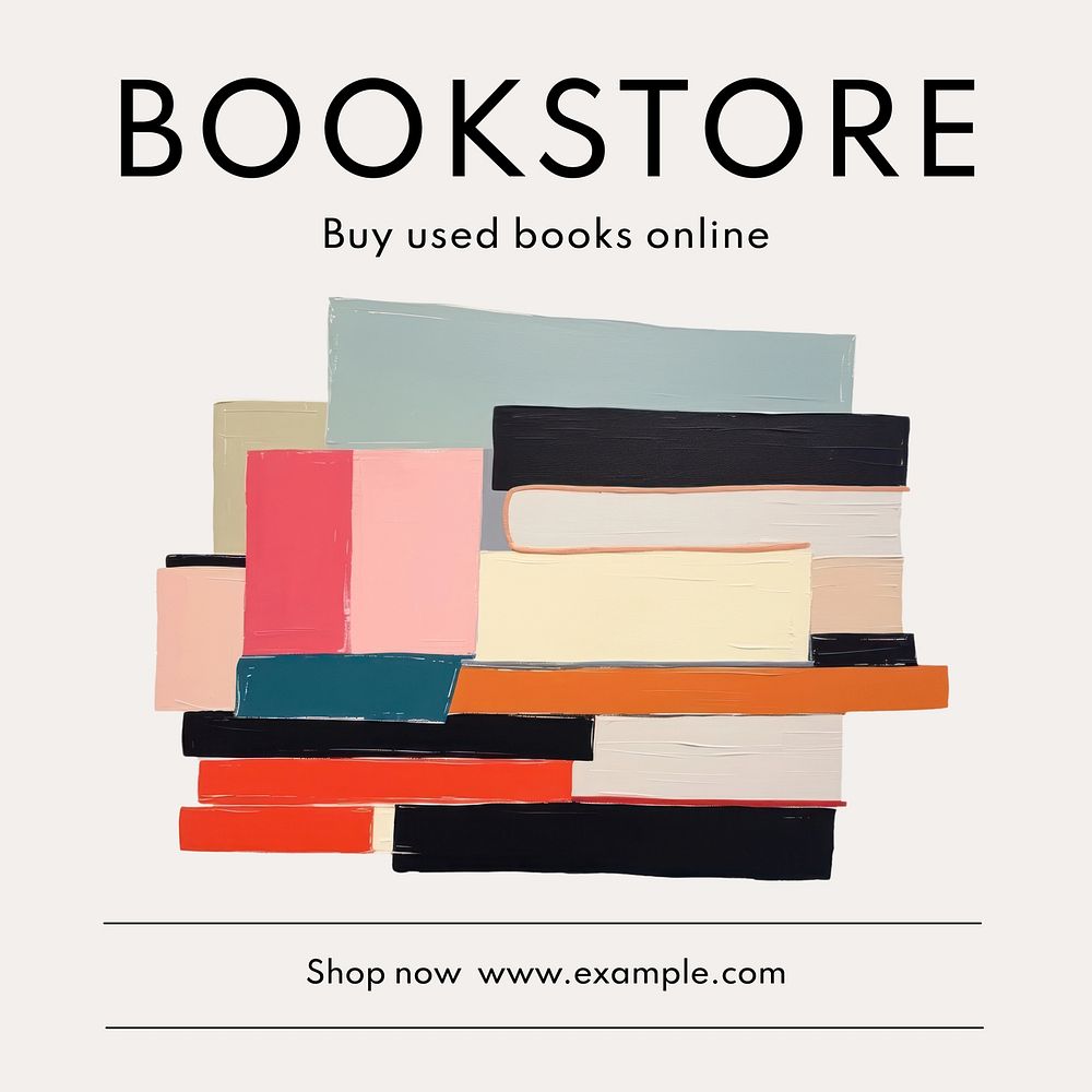 Online bookstore Instagram post template