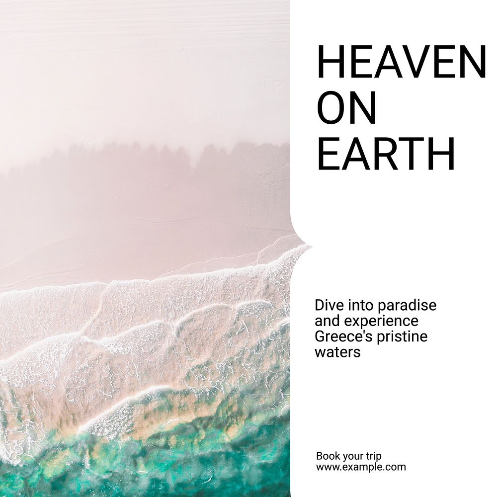 Heaven on earth Instagram post template