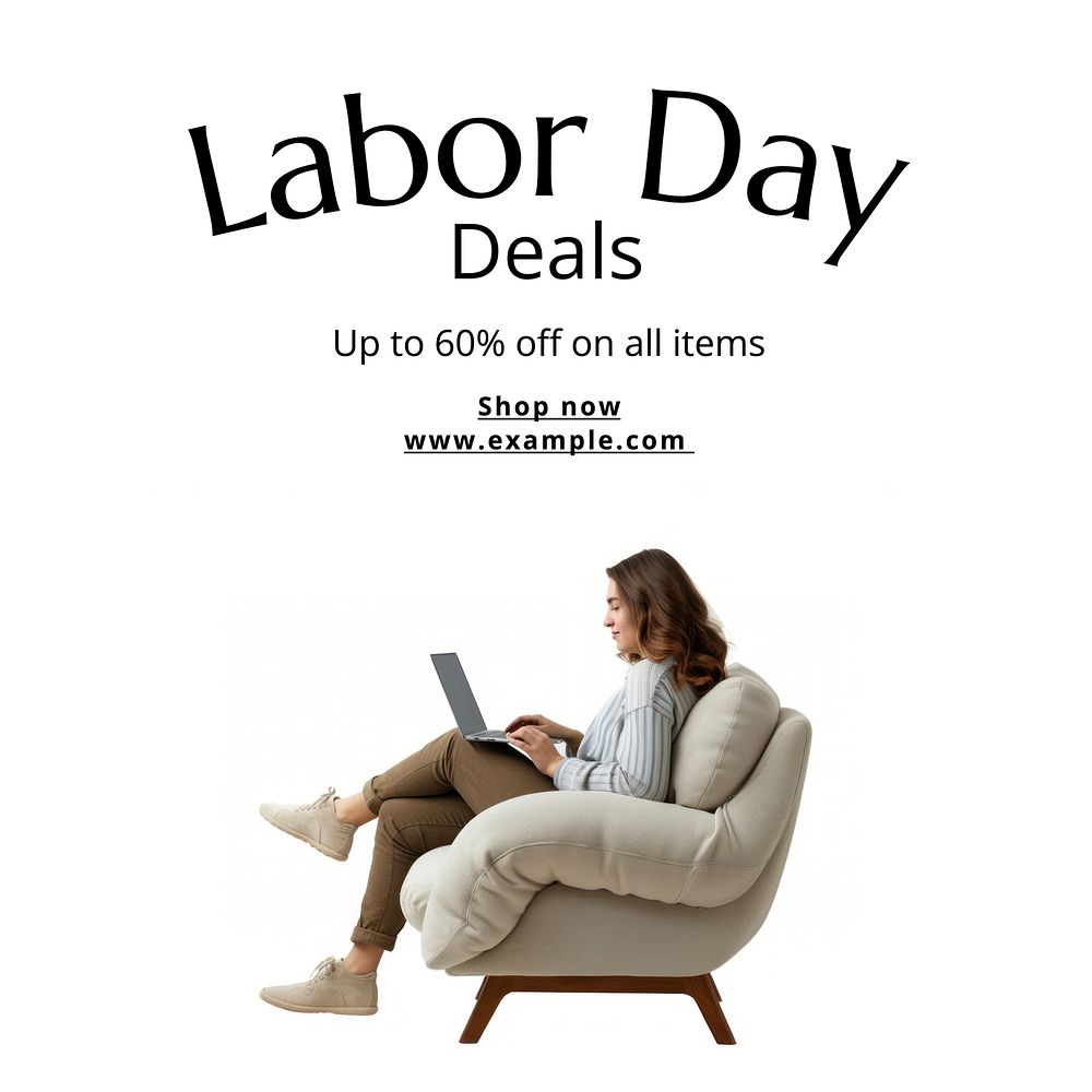 Labor day deals Instagram post template