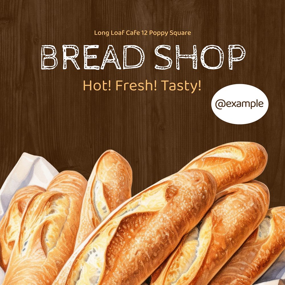 Bread shop Instagram post template