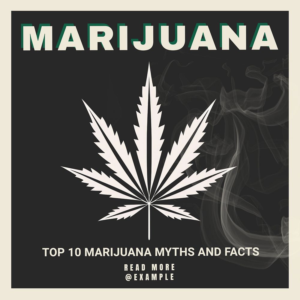 Marijuana Instagram post template