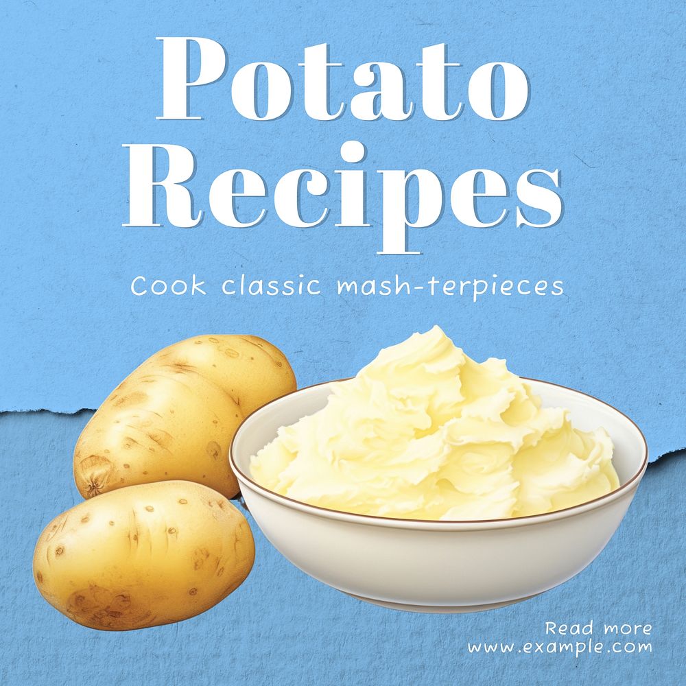 Potato recipes Instagram post template