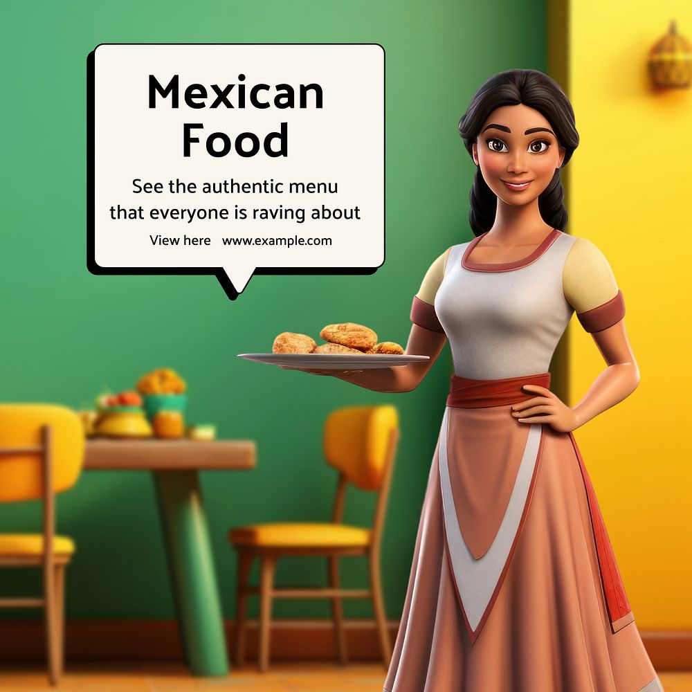 Mexican food Instagram post template