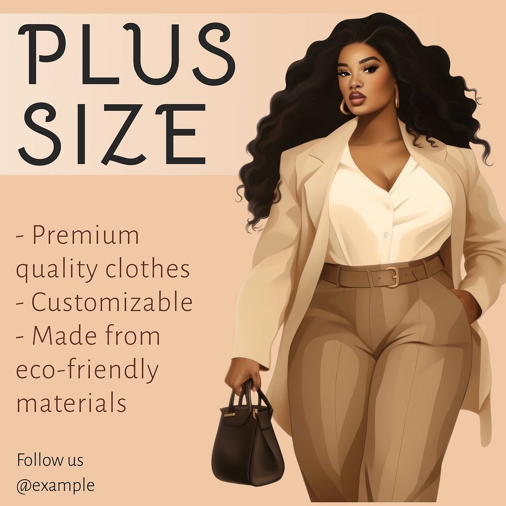 Plus size clothes Instagram post template