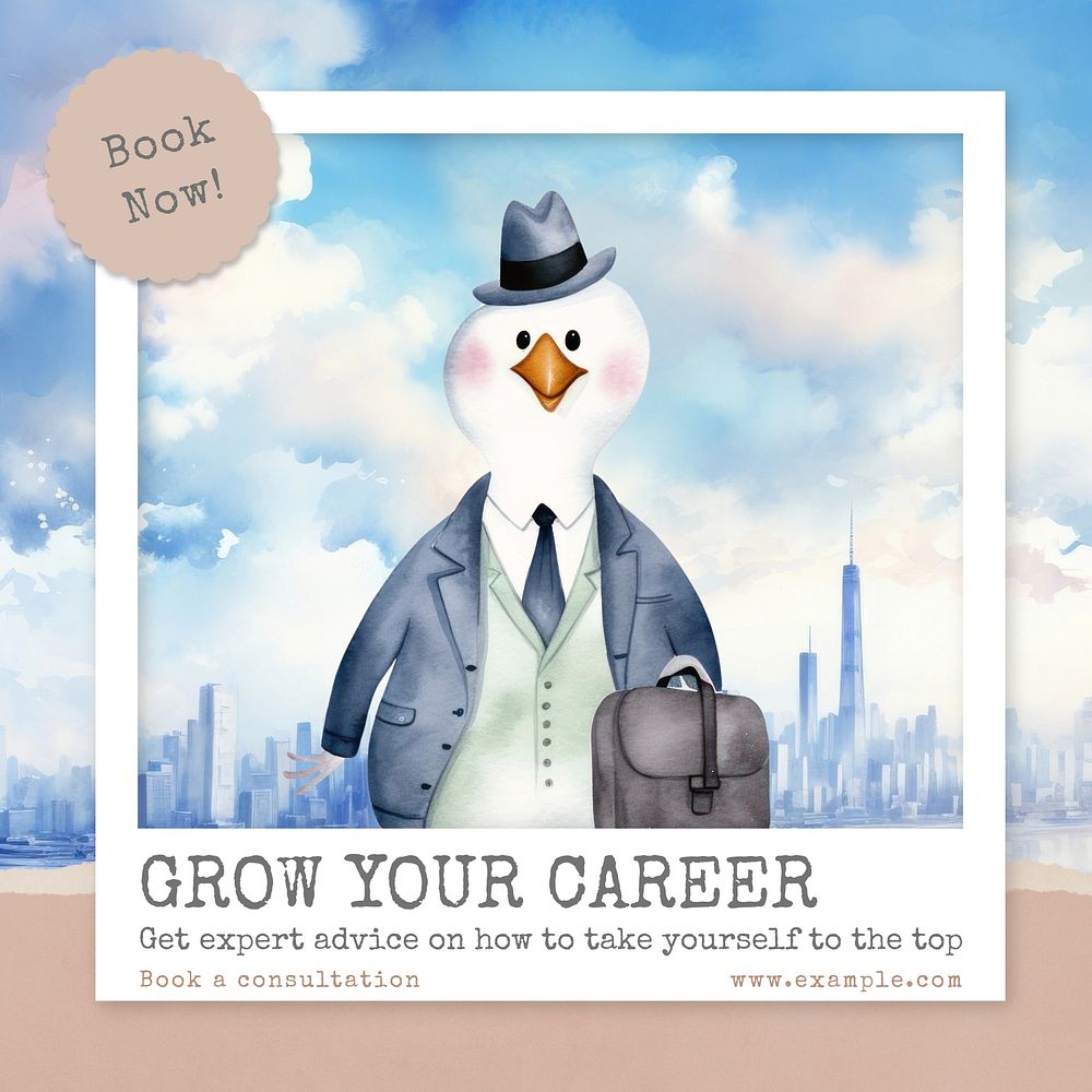 Grow your career Instagram post template