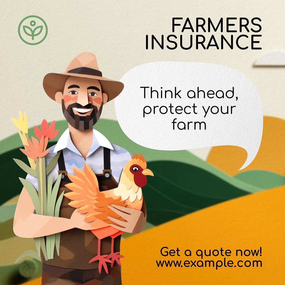 Farmers insurance  Instagram post template