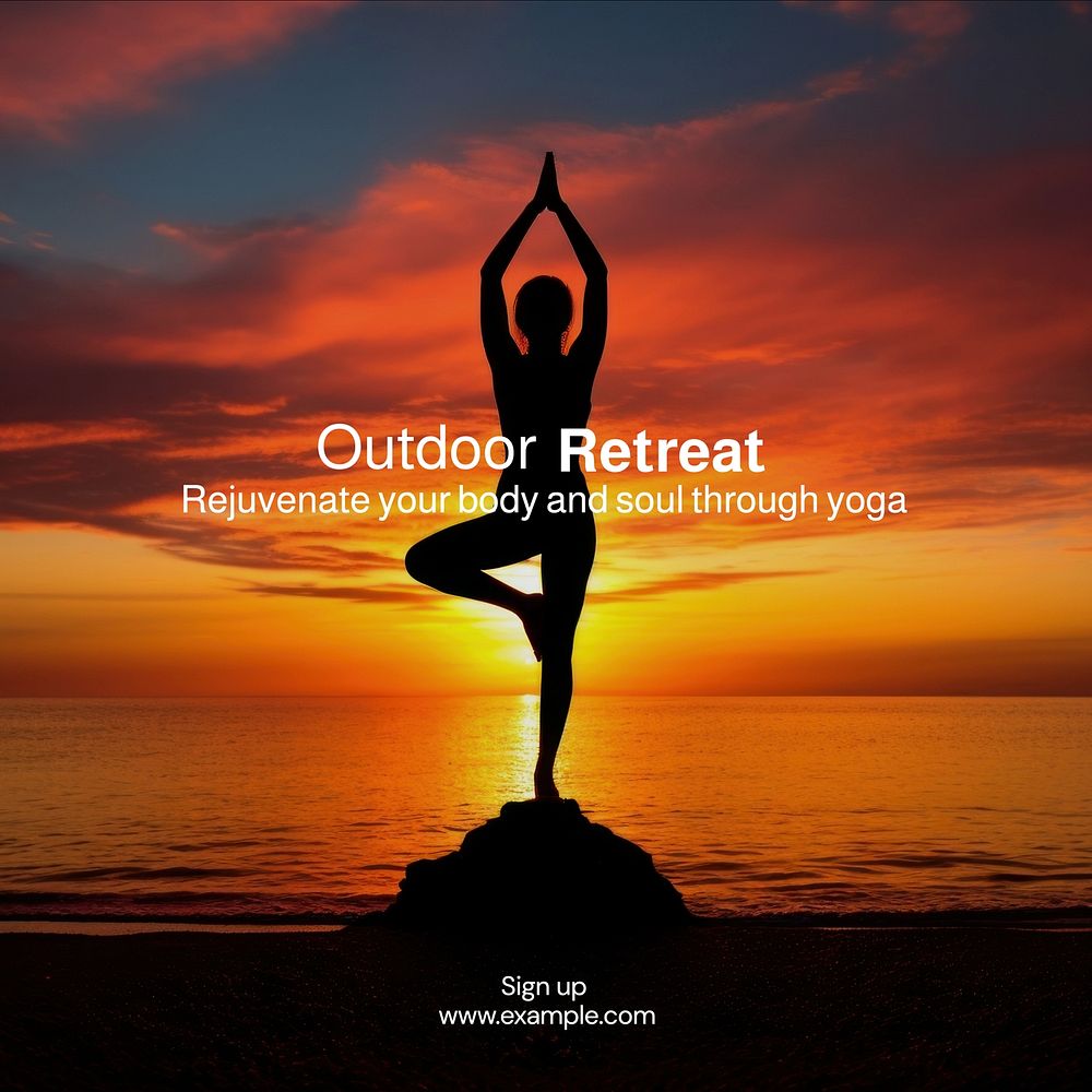 Yoga Instagram post template