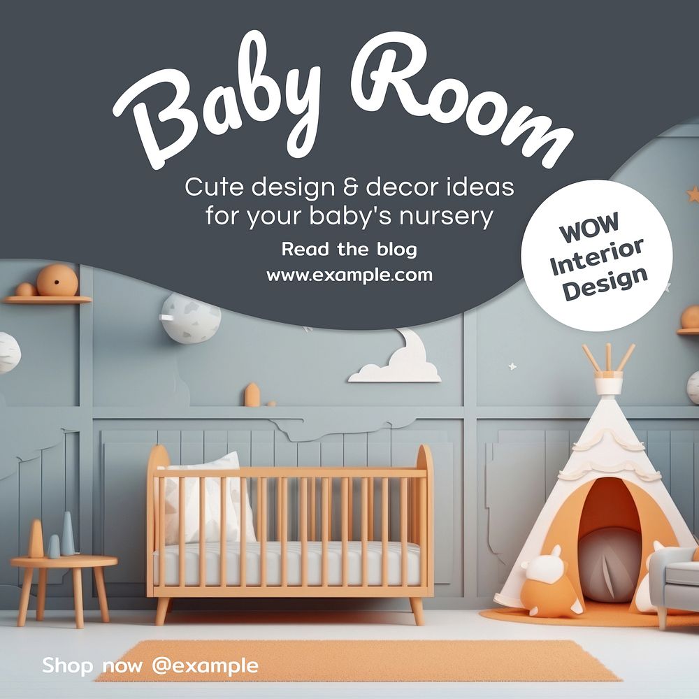 Baby room Instagram post template
