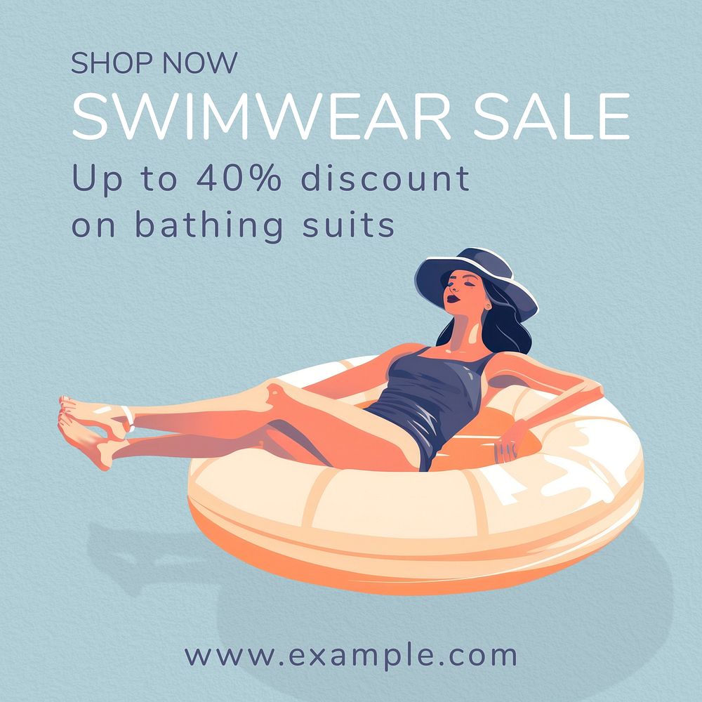 Swimwear sale Instagram post template