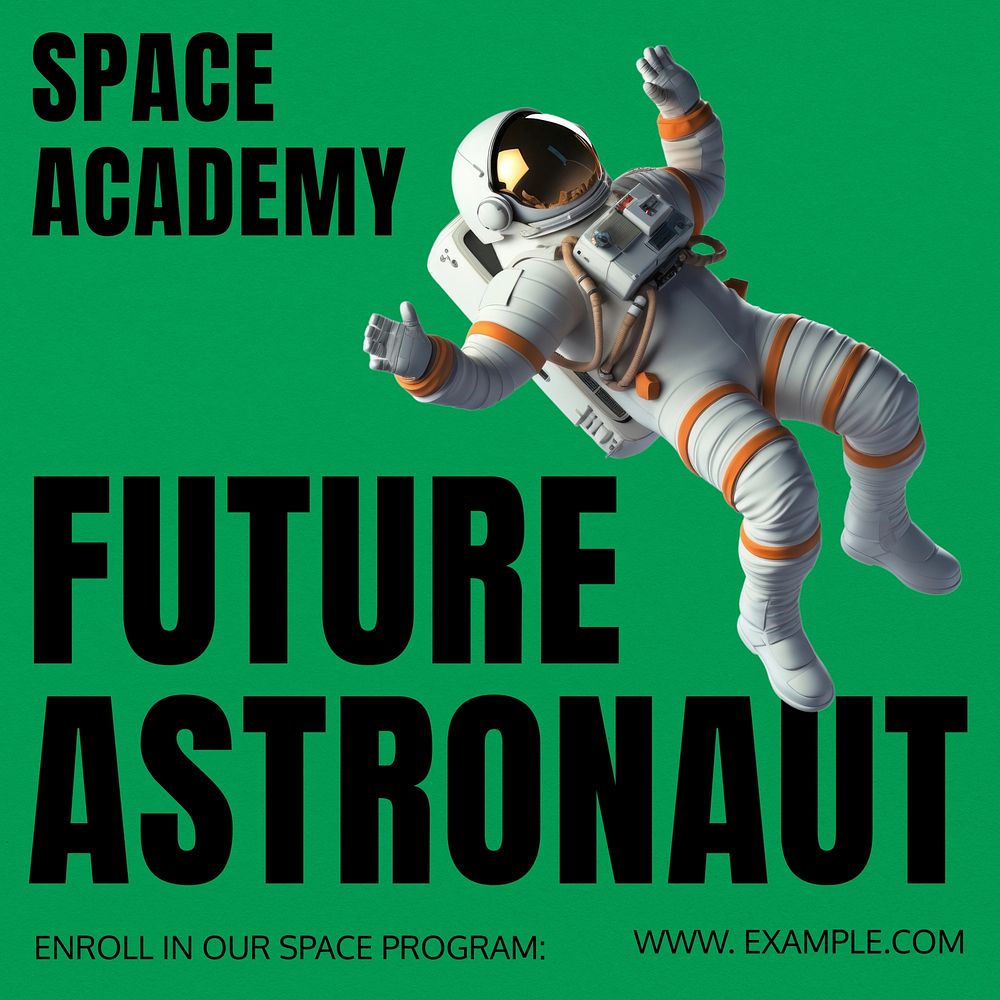 Future astronaut Instagram post template