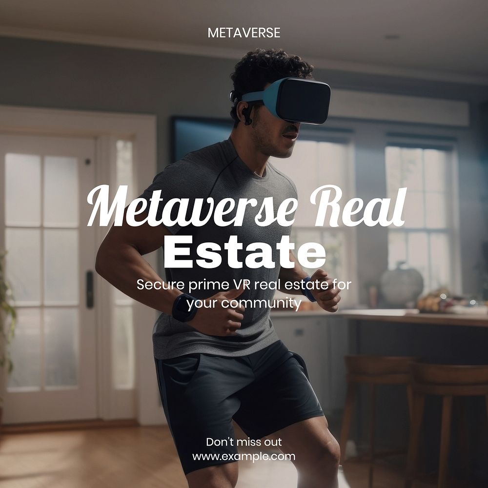 Metaverse VR estate Instagram post template