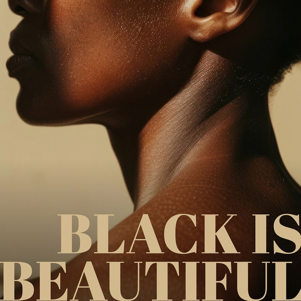Black is beautiful Instagram post template