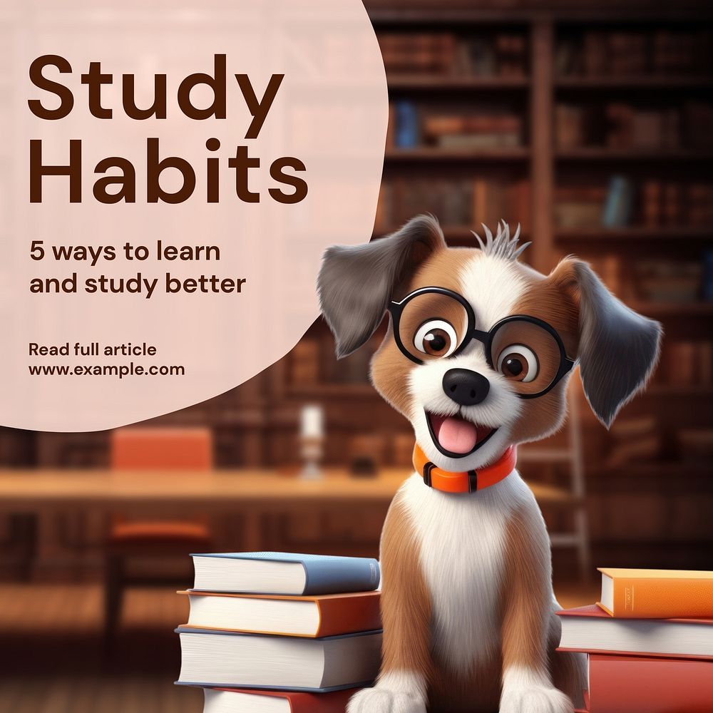 Study habits Instagram post template