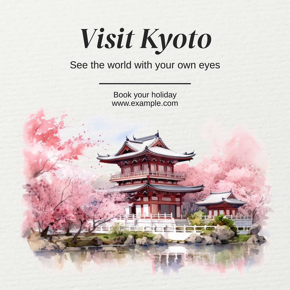 Visit Kyoto Instagram post template