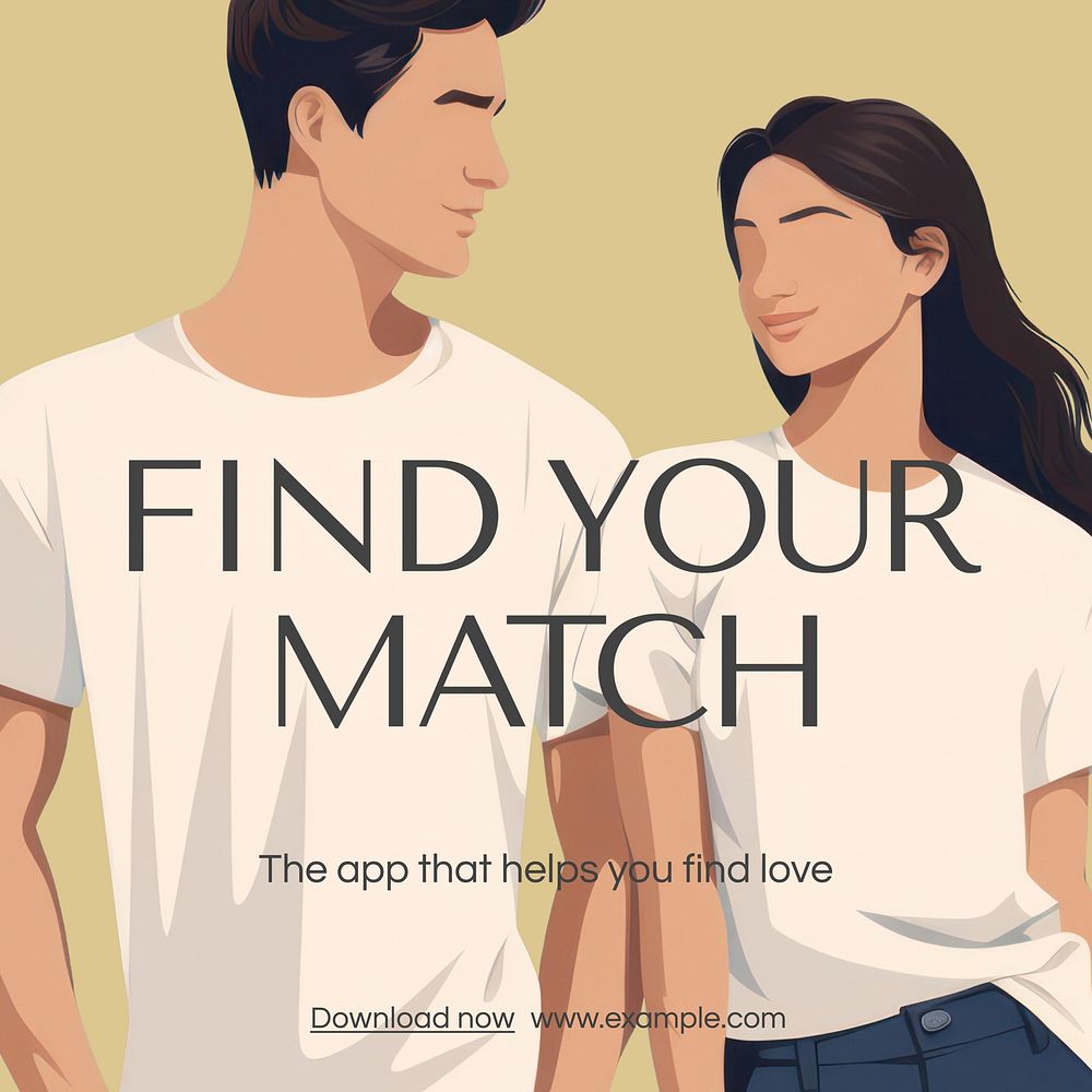 Dating app Instagram post template