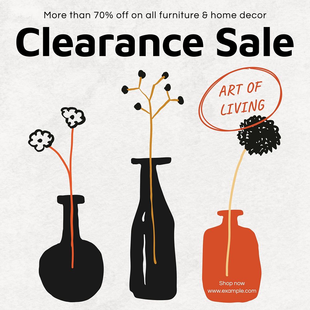 Clearance sale Instagram post template