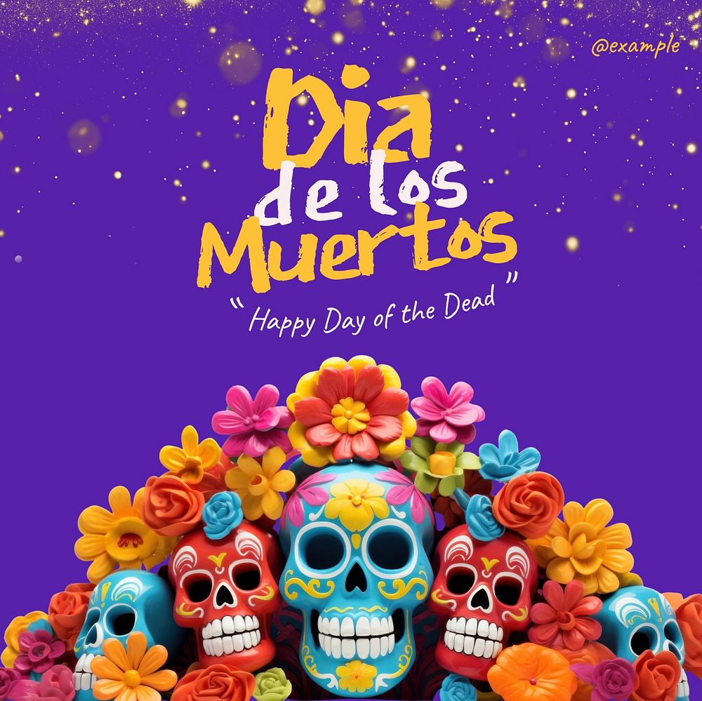 Day of the dead Facebook post template