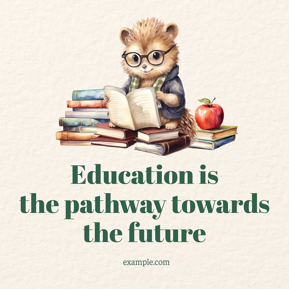 Education quote Instagram post template