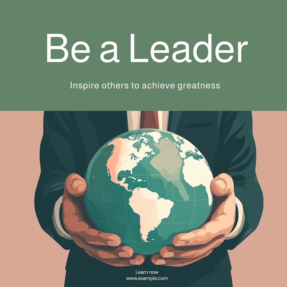 Be leader Instagram post template | Free Photo - rawpixel