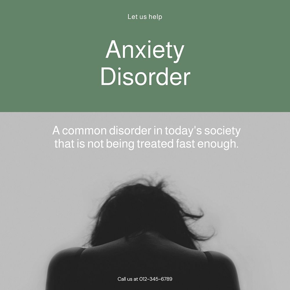 Anxiety & mental health Instagram post template