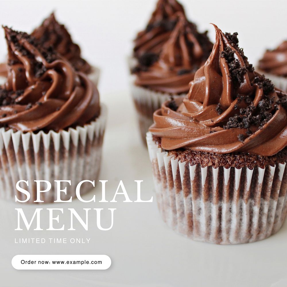 Special menu Instagram post template,  social media design