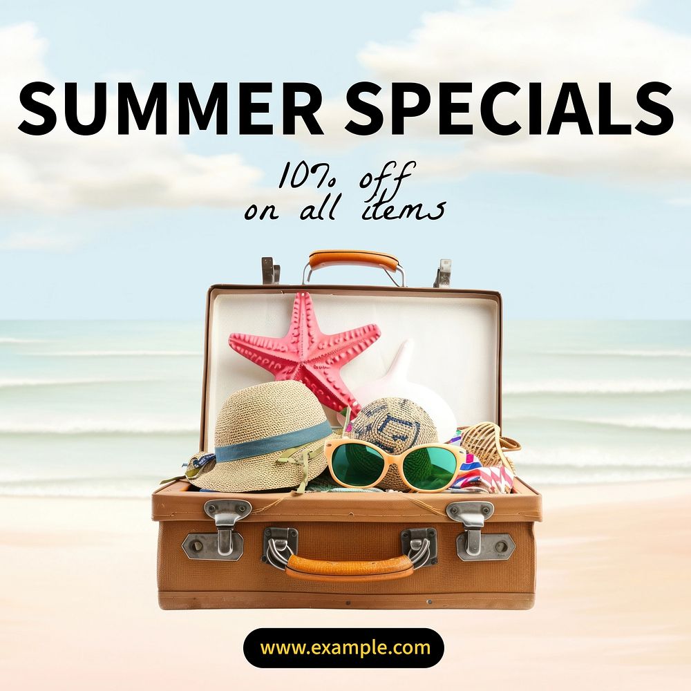 Summer specials Instagram post template