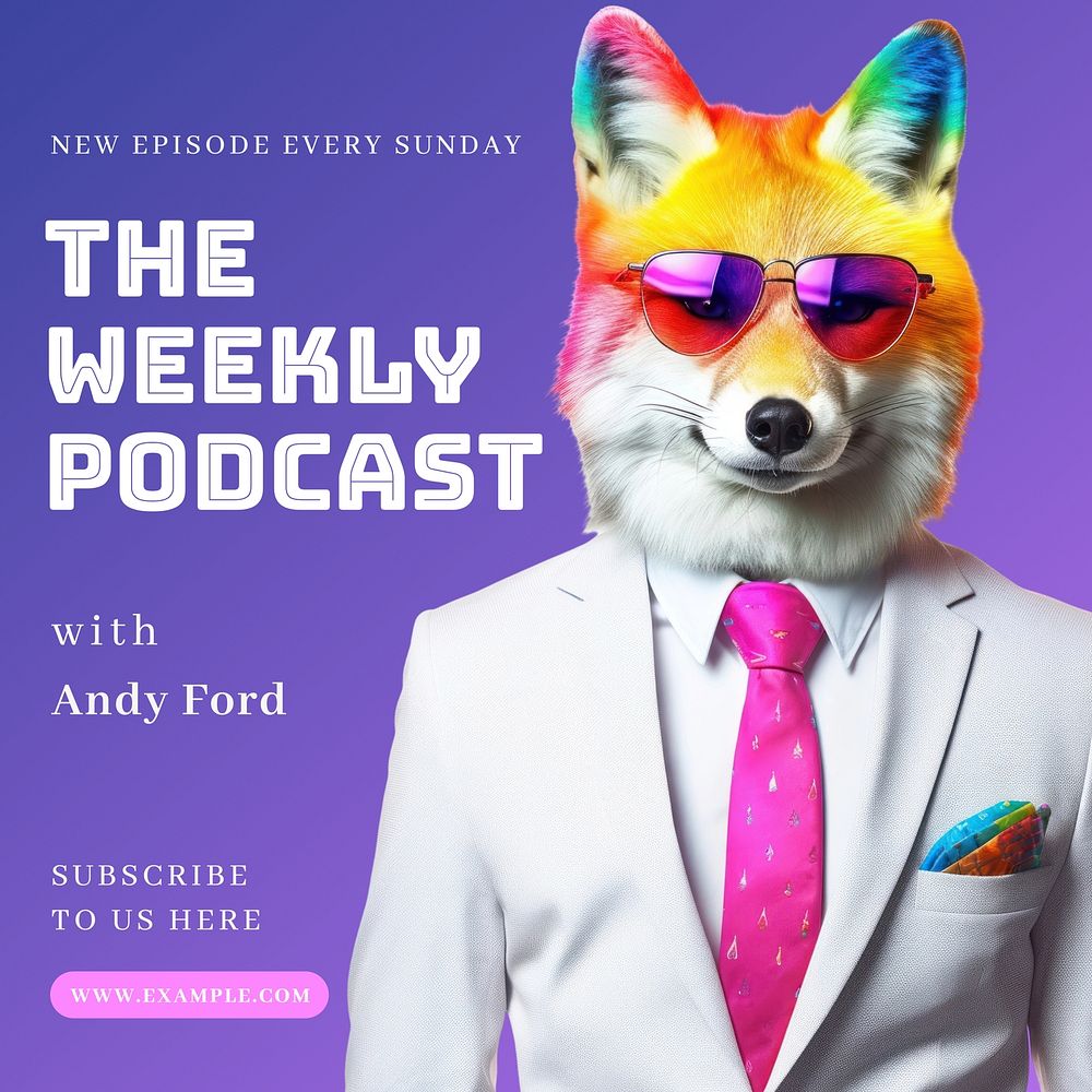 Weekly podcast Instagram post template